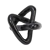 Creative Co-Op Modern Decorative Marble Link Knot, Black