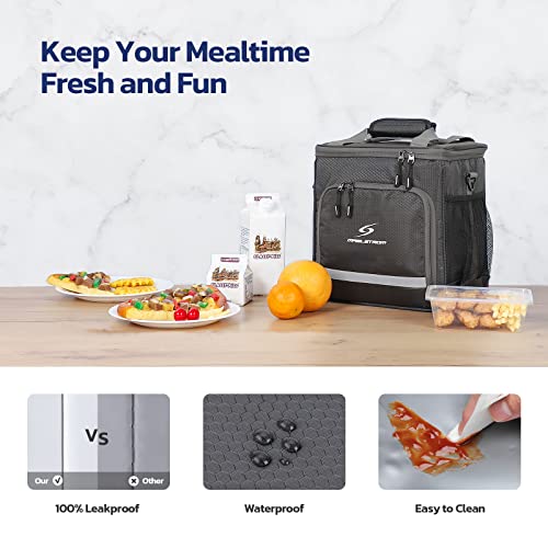 Maelstrom Lunch Box For Men,Insulated Lunch Bag Women/Men,Leakproof Lunch Cooler Bag,Lunch Tote Bag For Work,Small,Grey #TOP1