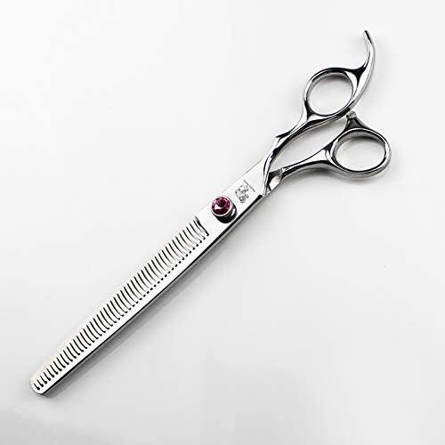 high-end Professional pet Care 8.0 inch pet Scissors JP440C Steel Silver (Thinning Scissors)