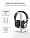 New bee Headphone Stand Headset Holder Earphone Stand with Aluminum Supporting Bar Flexible Headrest ABS Solid Base for All Headphones Size (White)