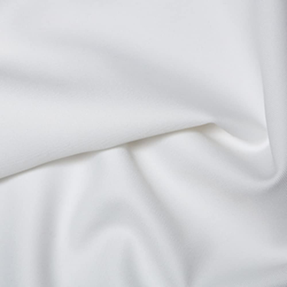 Oh Sew Crafty Limited White Plain Polyester Twill Fabric 150Cm Wide Dressmaking Material (Per Metre) (White)