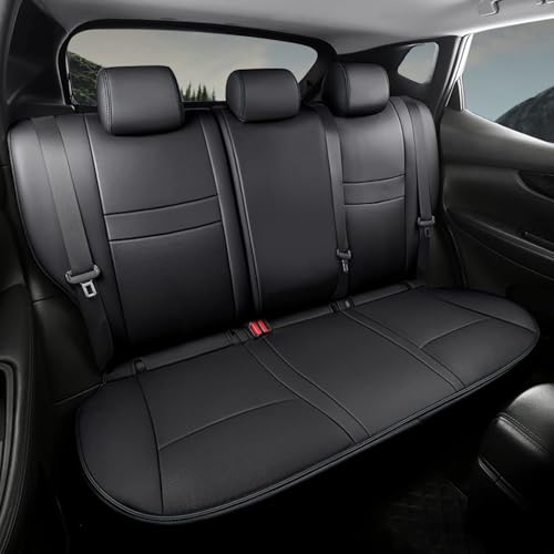 Image of AOMSAZTO Custom Fit Seat Cover for Nissan Rogue Regular(Not for Hybrid &Sport) 2014 2015 2016 2017 2018 2019 2020 Full Set Faux Leather Rogue Seat Cover Protector Black