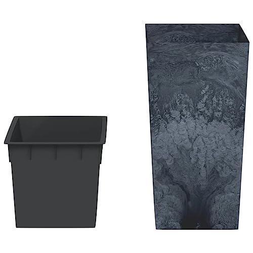 Jardinière robuste aspect béton pour grandes plantes de balcon - 4