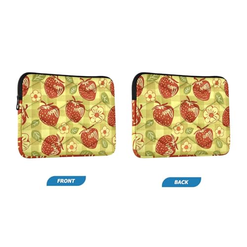 Funda acolchada para laptop con diseño Retro de fresas (15-16 pulg.) miniatura 2