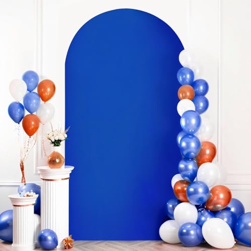 Hemmotop Stretchy Arch Backdrop Cover Royal Blue 7.2ft Wrinkle Free
