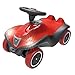 BIG-Bobby-Car Next - Deluxe Variante, Kinderfahrzeug mit LED-Front Scheinwerfer, Flüsterreifen und weichem Sitz, belastbar bis zu 50kg, Rutschfahrzeug für Kinder ab 1 Jahr, rot