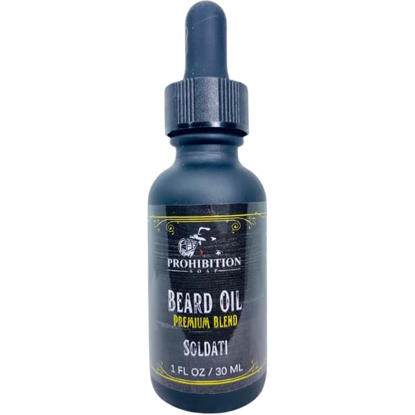 Prohibition Soap Beard Oil, With Organic Jojoba and Argan Oil, Premium Blend, for All Beard Types (Welcome to the Family Beard Oil 4 Pack)