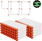 Airlab 400 Pfeile Darts für Nerf Zubehör Leuchten im Dunkeln, Darts Bullets für N-Strike Elite Series, Weiß