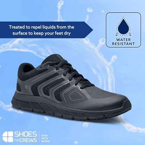 Shoes for Crews Men's Slip-Resistant Work Sneakers - Comfortable, Non-Slip Work Shoes for Men in Food Service, Healthcare, Hospitality & More - Stride3