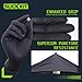 SLICK KIT Disposable Nitrile Gloves, 4 Mil Latex-Free Powder-Free Industrial Gloves for Cleaning, Cooking, Non-Sterile (Black, Small/7 (Pack of 100))