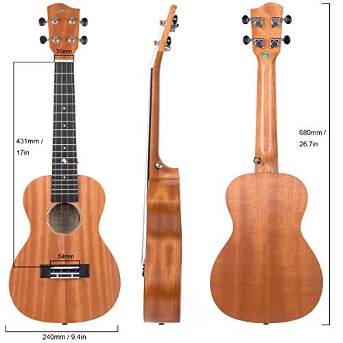 Image of Tenor Ukulele,26 Inch Professional Musical Instrument Ukelele for Adults Horse Uke Beginner Kit W /Gig Bag Strap OEM Strings Hawaiian Guitar Ukalalee Yukalalee Ukalele Yukelele