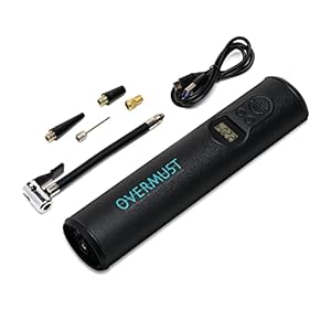 OVERMUST Draagbare autocompressor – Elektropomp op perslucht 150PSI en automatische stop – LED verlichting – Ideaal voor het opblazen van auto-, fiets- en motorbanden, ballen