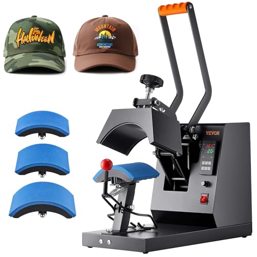 VEVOR 4-in-1 Heat Press Machine for Hats with 6x3inches Curved...