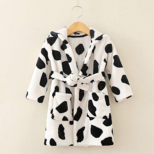 Printasaurus Girls Coat&Jacket 5-6 Years Toddler Baby Boys Girls Hooded Thick Warm Flannel Bathrobe Night-Robe Pajamas