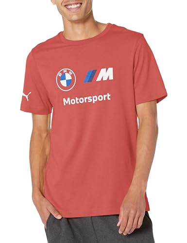 PUMA BMW M Motorsport Essentials Logo T-Shirt Camiseta, Rojo Astro, Small para Hombre
