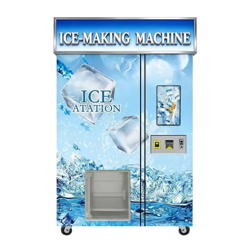 Industrial Ice Vending Machine for Sale, Commercial Automatic Ice Dispenser with Smart Payment System, Outdoor Ice Maker for Gas Station Marina Business
