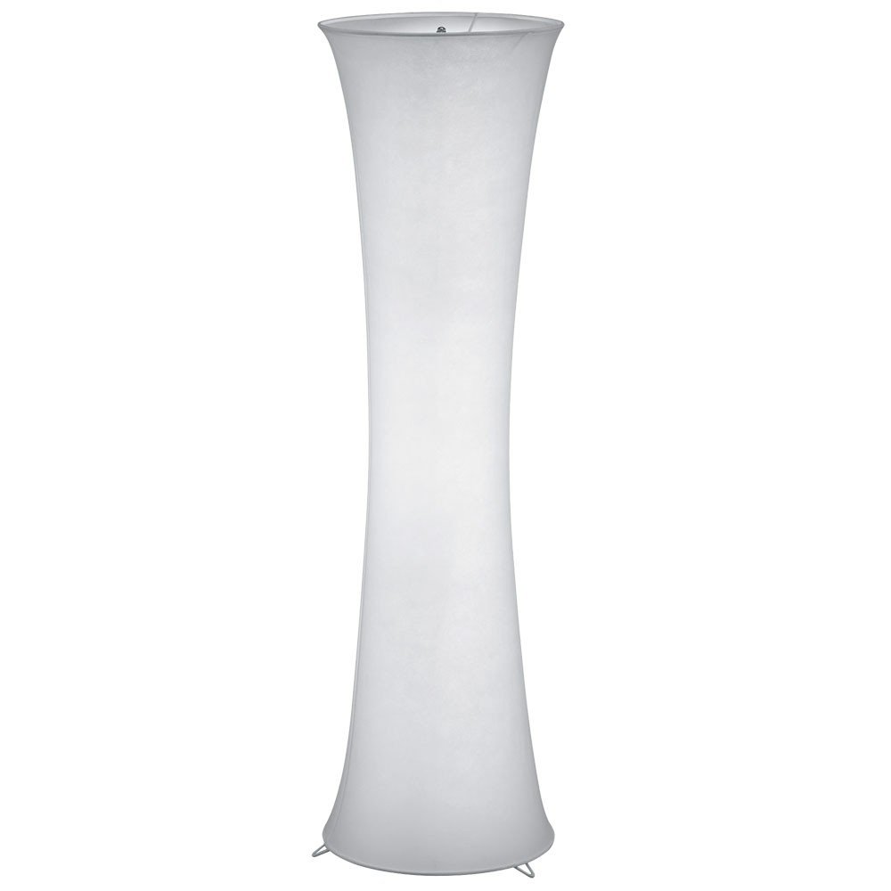 Trio Lighting Gravis Piantana In Cotone Bianco D. 35 H. 123 2 Luci Attacco E27