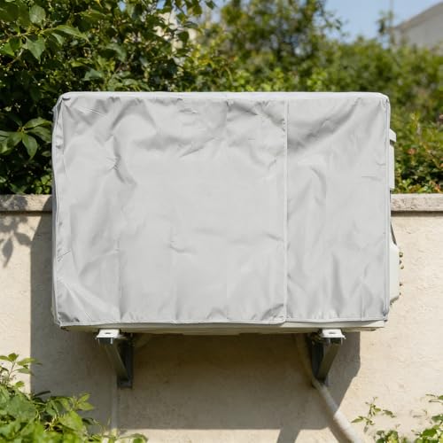 PAMINGONO Wetterfeste Geräteabdeckung aus Polyester für Klimaanlagen Außenbereich 86 X 35 X 60cm Schützt vor Schmutz und Verhindert Wärmeverlust an Außengeräten-4
