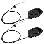 MospdyGear 2-Piece Recliner Handle Repair Kit, Universal Black Metal Release Pull with Cable for Reclining Sofas, Replacement for Ashley and Other Brands
