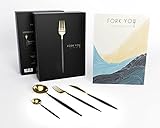✅ Combinable con juego de cubiertas: completa tu juego de cubiertos con el juego de cubiertos de postre FORK YOU, que consta de 4 tenedores para tartas y 4 cucharas de latte macchiato