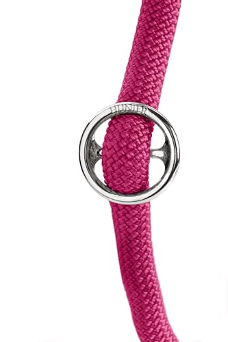 HUNTER Retriever-Hundeleine FREESTYLE, Farbe: neonpink, integrierte Halsung, stufenlos verstellbar, witterungsbeständig, pflegeleicht, griffig, robustes Tau mit Ledertipps, Größe: 10/170