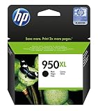 HP 950XL Cartouche d'encre Noire Grande Capacité Authentique pour OfficeJet Pro 251dw/276dw/8100/8600 (CN045AE)