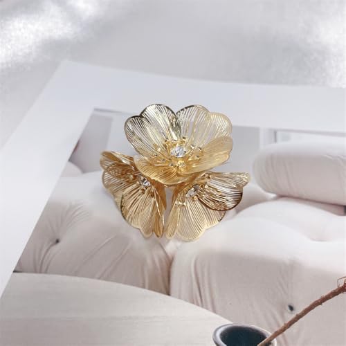 Big CZ Flower Statement Ring for Women Fashion Dainty Gold Silver Plated Filigree Floral Adjustable Open Wedding Promise Wrap Finger Rings Comfort Fit Jewelry2