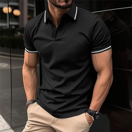 Men's Button Down Shirts Vintage Solid Color Sweater Lightweight Short Sleeve Summer Tops for Casual S-3XL2