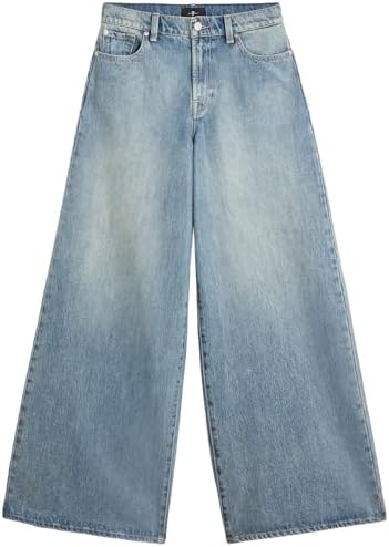 7 For All Mankind Damen Marie Wide Leg Midland Jeans, Mid Blue, 24W EU