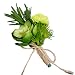 Yokoke Handmade Artificial Succulent Corsage Wristlet Realistic Cute Green Plants Boutonniere For Wedding Decor 4 Pcs
