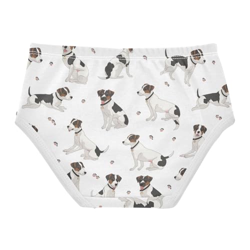 Wusikd White Black Dog Girls' Underwear Cotton Girls Briefs Soft Toddler Underwear 2T2