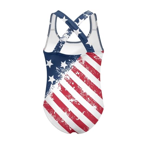 Image of Kid One Piece Swimsuit with Cross Back Girls Summer Sleeveles Swimwear for 5-14 Years
