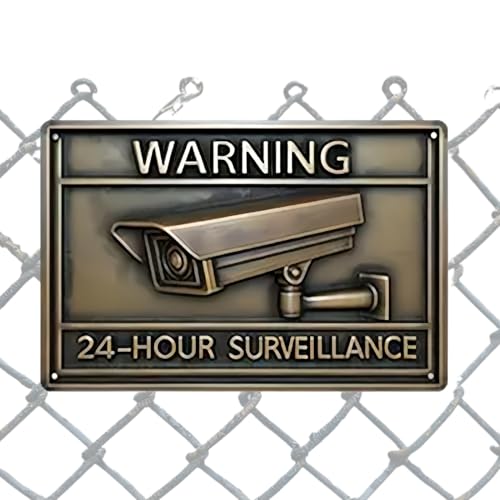 Flkiglm Skyltar Till Videoövervakning Utomhus | Robust Metall Motståndskraftig Mot Förblekning Varningsskylt | Skylt För Och Företag Säkerhetskamera,För Garage Vägg Hus Lagerhus Butik