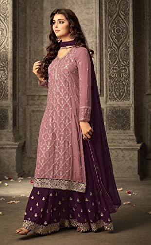 Image of Delisa Indian /Pakistani Eid Ramzan Special Ready to wear Plus Size Sharara /Plazzo Style Salwar Suit for Womens-Mohini