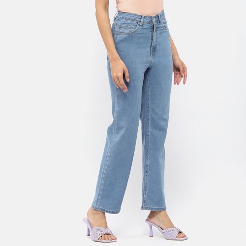 Image of Madame Solid Wide Leg Jeans