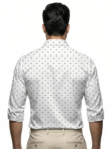 Image of Amazon Brand - INKAST Men's Printed Cotton Shirt | Full Sleeve | Regular Fit | Comfortable Formal Stylish Shirt for Men | Man Shirts for Professional Look