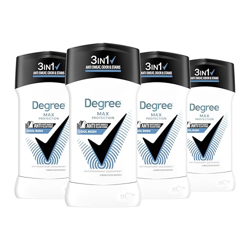 Degree Men Antiperspirant Deodorant 4 pack Cool Rush 72 Hour protection against sweat, odor and stains 2.6 oz