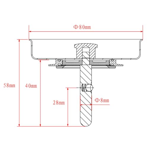 Colador para desagüe de acero inoxidable Talea miniatura 4
