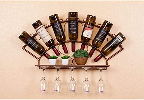Soporte para botellas de vino de hierro para pared miniatura 6