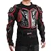 Motorcycle Full Body Armor Protector Pro Street Motocross ATV Guard Shirt Jacket with Back Protection Black & Red XL