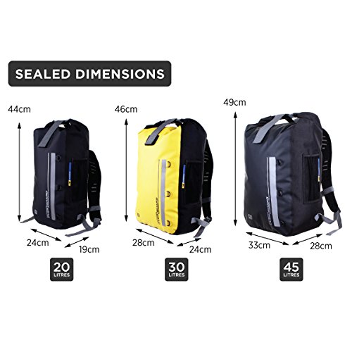 OverBoard Bolsa Estanca | Mochila Impermeable 20 Litros |100% Impermeable con Sistema de Cierre Sellado (Amarillo) - imagen 6