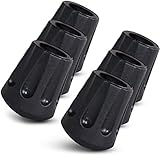 Pack Rubber Tips for Trekking Poles - Replacement Pole Tip Protectors Fits Most Standard Hiking Poles with