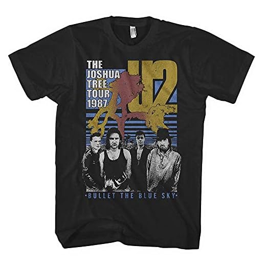 U2 Bullet The Blue Sky - Joshua Tree Tour 1987 Camiseta Negro L