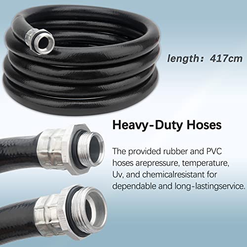 image for Supvintor Diesel Transfer Pump with Hose Nozzle - 12V Electric Self-Pr