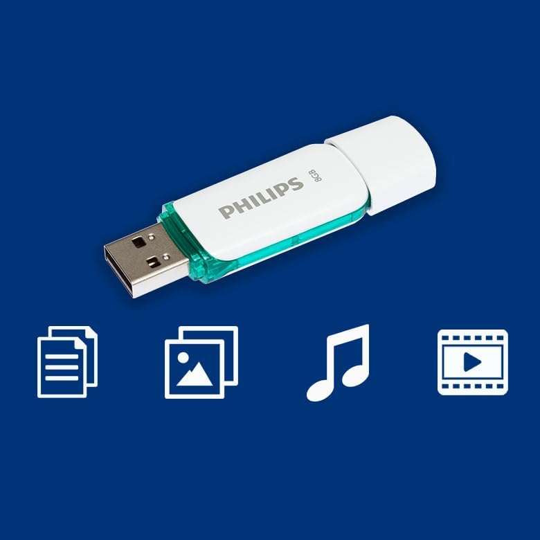 Philips Snow Edition 2.0 USB flash sürücü, USB bellek, 8 GB, PC, dizüstü bilgisayar, bilgisayar veri depolama, okuma hızı 21 MB/s'ye kadar - Görsel 7