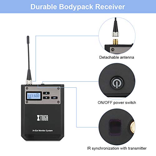 Xtuga 8746510 Iem1100 Uhf Single Channel In Ear Monitor System Selectable Frequency Wireless Professional In-Ear Monitor System Ideal thumb #3