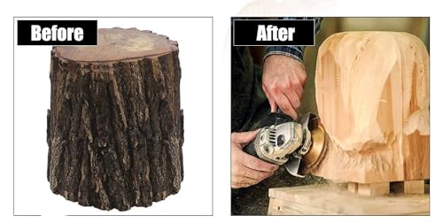 AASONS 4 Inch Wood Carving Disc Set, Angle Grinder Disc Grinding Wheel Shaping Disc 5/8 Inch Bore For Woodworking, Grinder, Woodrasp File Wheel Attachment | Wood, Fibreboard, Plywood, Plastic (Curved)