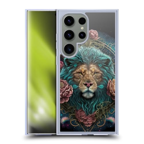 Coque Gel Samsung Galaxy S24 Ultra MagSafe Lion Floraux Head Case Designs Protection Militaire