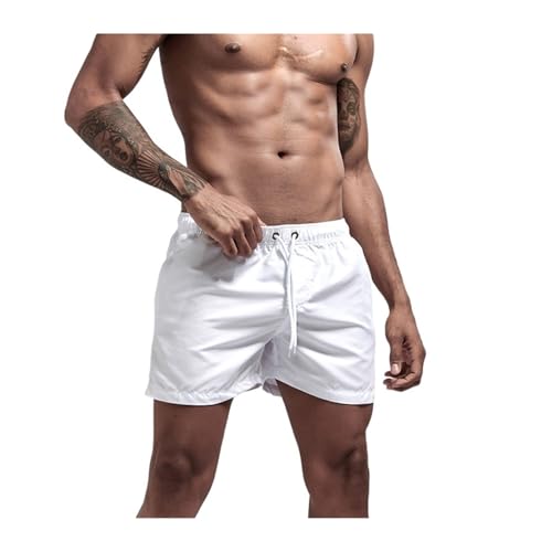 Mens Shorts 2PCS Mens Swim Trunks with Mesh Lining Side Pockets Beach Shorts(Red,XL)3