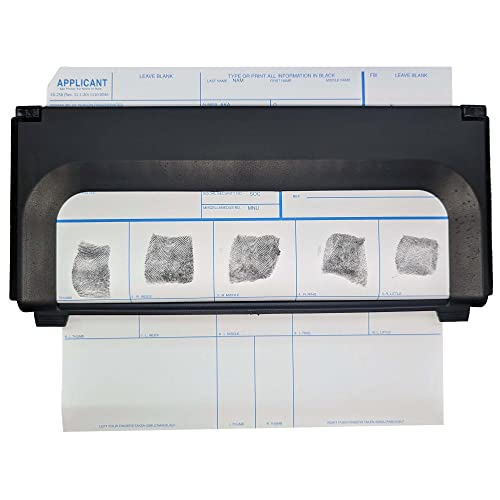 Crime Scene Deluxe FD-258 Fingerprinting Kit - / 250 FD-258 Cards/XL Size Fingerprint Ink Pad/Cardholder/ReTabs/Sturdy Carry Case